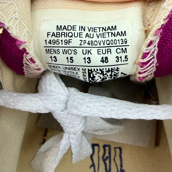 Converse Chuck Taylor All Star Low Top Fuchsia Pink Mens 13 Womens 15 - Picture 8 of 9